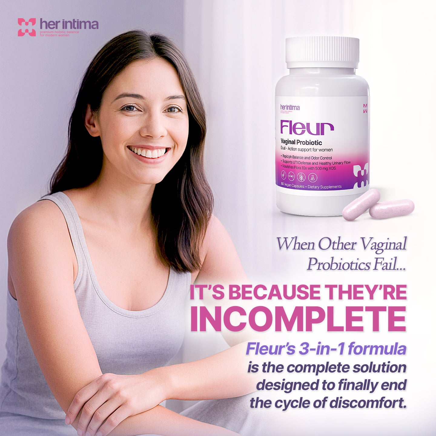 Fleur Vaginal Probiotic Capsules